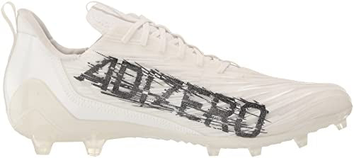 adidas Men's Adizero Football Shoe, White/Black/White, 10.5