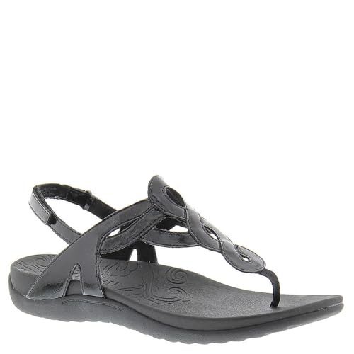 Rockport Women's Ramona-CH Flat Sandal, Pewter, 8.5 W US