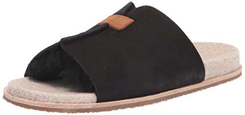 Revitalign Spruce Women's Shearling Slip-on Slipper Black - 6 Medium