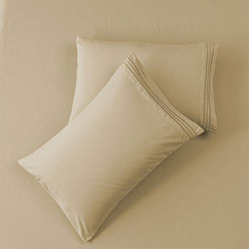 SONORO KATE Bed Sheet Set Super Soft Microfiber 1800 Thread Count Luxury Egyptian Sheets 18-Inch Deep Pocket，Wrinkle and Hypoallergenic-6 Piece (Purple, Twin XL-6 Piece)