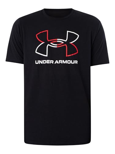 Under Armour Men's Global Foundation Short Sleeve T Shirt, (001) Black/Red/White, X-Large