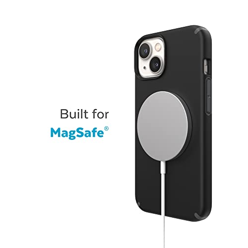 Speck iPhone 14 Pro Case - Built for MagSafe, Slim with Drop Protection, Scratch Resistant - Soft Touch - Dual Layer, Black, Slate Grey, CandyShell Pro