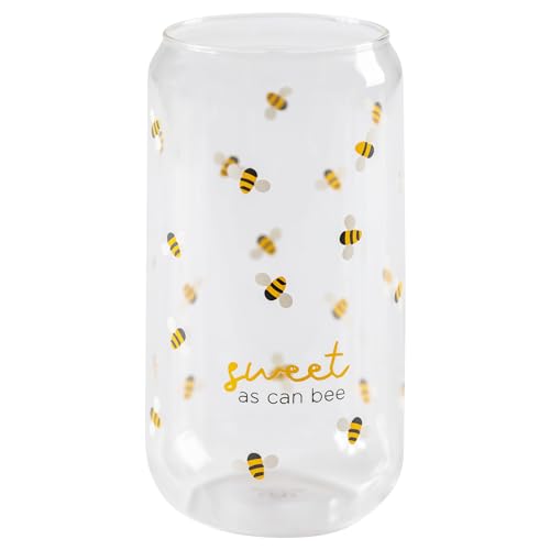 Karma Can Beer Glass, 16 oz, Bee