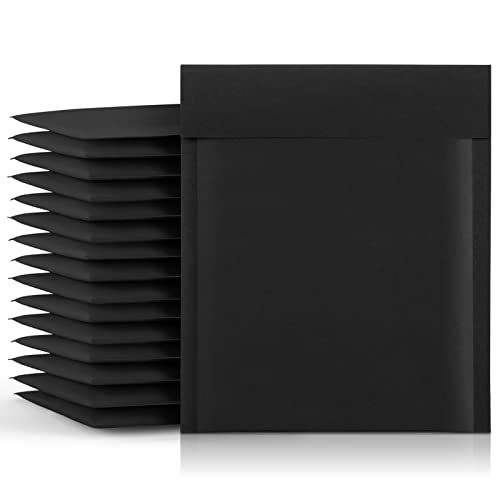 Fuxury Kraft Bubble Mailer 8.5x12 Inch 25 Pack，Strong Adhesion Padded Envelopes,Self Seal Bubble Envelopes, Waterproof Cushioned Padded Mailers Packaging for Small Business,Bulk Black