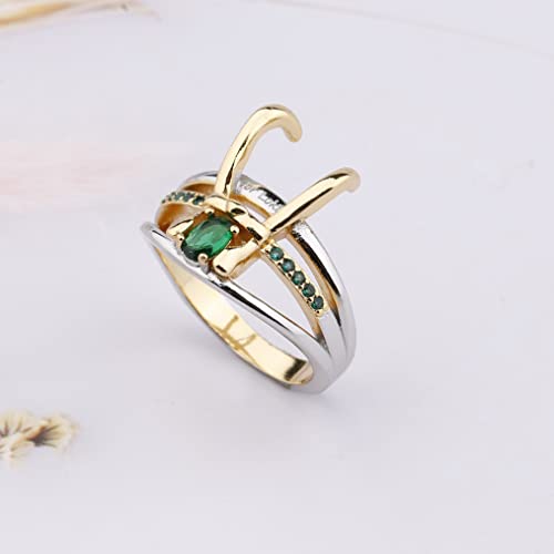 WKXZMTR Loki Ring Superhero Helmet Ring for Unisex Jewelry Marvel Gifts Halloween Cosplay Jewelry Gifts Loki Loves Gifts (Loki 10)