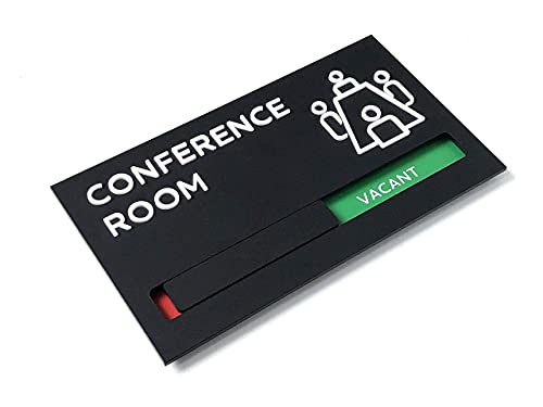 Kubik Letters Premium Conference Room Sign - Do Not Disturb Sign - Meeting in Progress Door Sign - Office Sign - Sign Out - Office Door Sign - Door Signs for Office - Occupied Sign - Do Not Disturb Door Sign