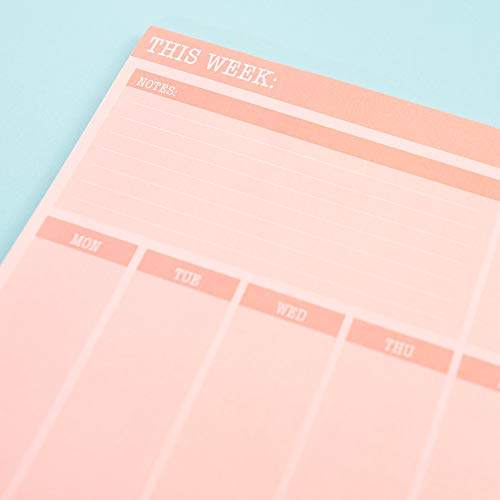 Yoobi | Weekly Calendar Planner Notepad | 60 Sheets | Blush (YOOB4192677)