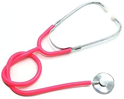 EDOBLUE Single Head Stethoscope, Real Working Stethoscope for Kids Role Play, Pink