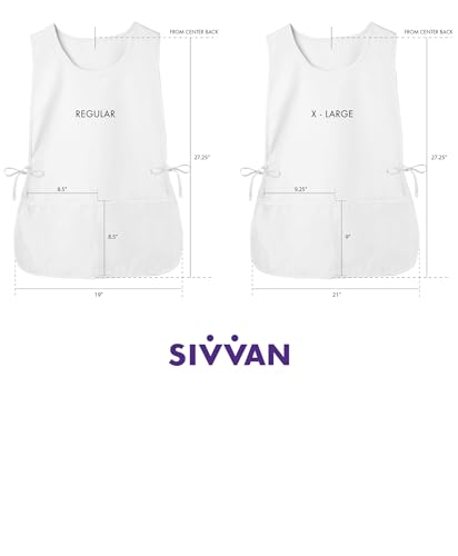 Sivvan Unisex Apron - Cobbler Apron 3-Pack - S87003 - White - R