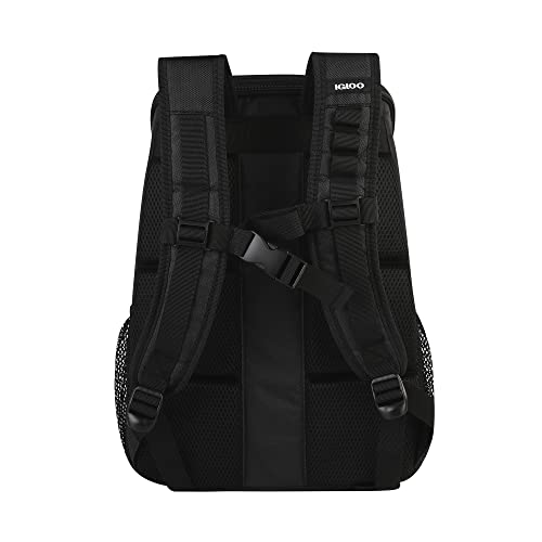 Igloo Top Grip Repreve Eco-Friendly Maxcold Backpack Cooler-Black 24-can