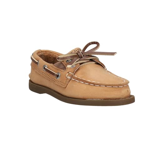 Sperry boys Authentic Original Boat Shoe, Sahara, 7 Toddler US