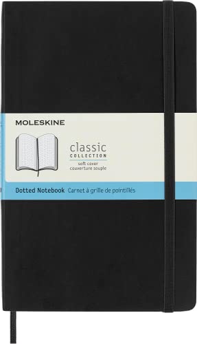 Moleskine Classic Notebook, Soft Cover, Large (5" x 8.25") Dotted, Sapphire Blue, 192 pages