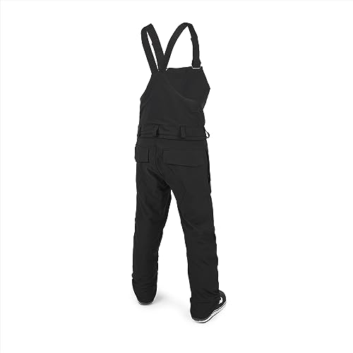 Volcom Mens Roan Bib Snowboard Pant Overalls, Dark Grey S3, Small US