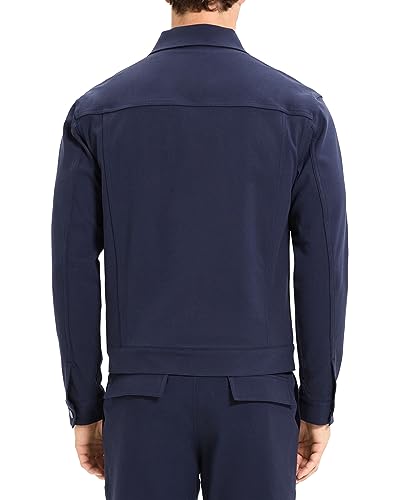 Theory Men's River Jacket in Neoteric Twill, Dark Navy, XS