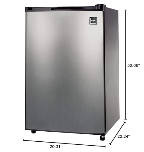 RCA 465 RFR441/RFR465 RFR441 Compact Fridge, 4.5 Cubic Feet, Stainless Steel