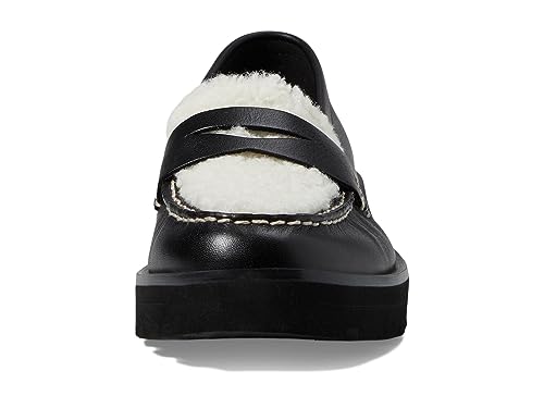 Sperry Women's Chunky Penny Loafer, Black Fuzzy, 10