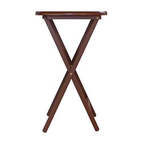 Winsome Lucca Snack Table, 22.83"W x 25.79"H x 15.67"D, Brown,Walnut