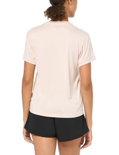 adidas Women's Train Essentials 3-Stripes T-Shirt, Bliss Pink/White, XX-Large