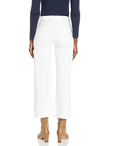 PAIGE Women's LEENAH Ankle Exposed BTN Fly, Crisp White, 23