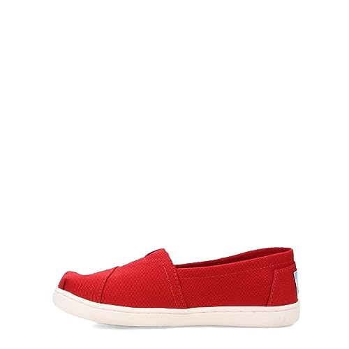 TOMS Children's Seasonal Classic Alpargata Red Canvas 5 M