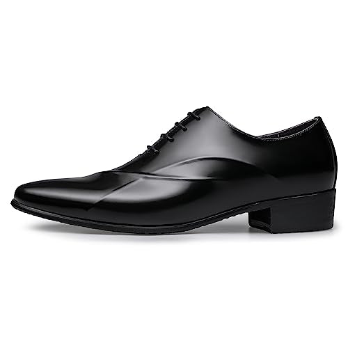 ZRO Men's Lace Up Formal Modern Oxford Dress Shoes Wine US 12