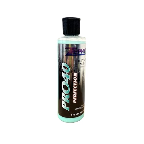 Zephyr Pro-40 The Perfect Metal Polish. for Chrome, Stainless Steel, Aluminum, Brass, Copper, Silver and Magnesium, Made in U.S.A. (8oz)