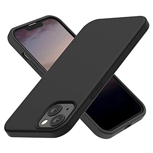 ABITKU Compatible with iPhone 13 Case 2021, Liquid Silicone Soft Gel Rubber 3 Layers Full Coverage Body [with Screen & Camera Protection] Shockproof Drop Case Cover 6.1 inch (Black)