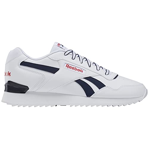 Reebok Unisex-Adult Glide Ripple Clip Sneaker, White/Pure Grey/Vector Blue, 13 Women/ 11.5 Men