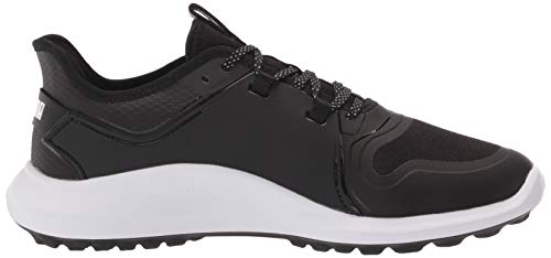 PUMA Men's Ignite Fasten8 Golf Shoe, Black Silver White, 9.5 Wide