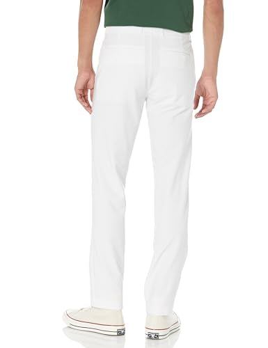 Lacoste Men's Straight Fit Chino Golf Pants, Blanc, 30