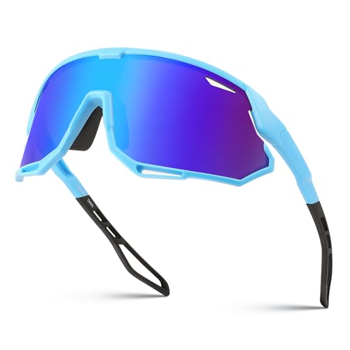 FEISEDY Sport Sunglasses for Men Women, Cycling Glasses with UV Protection, for Baseball, Ski, Runing, Golf B0082