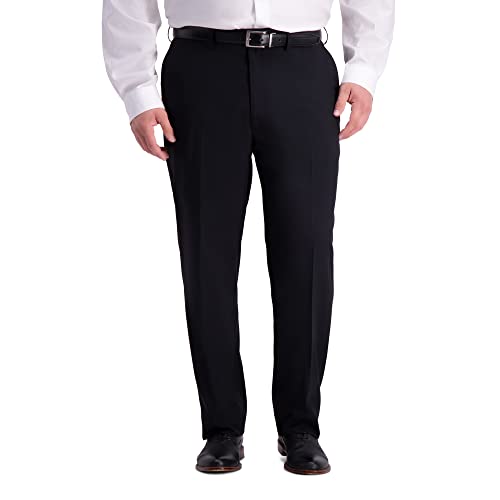 Haggar Men's Big and Tall Classic Fit Travel Performance Suit Seperates - Pant and Jacket, Black- Pant, 46Wx30L