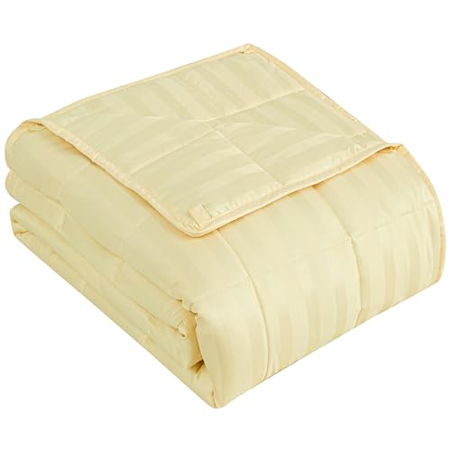 anfie Weighted Blanket (36"x48" 5lbs) Weighted Blanket Cooling Blanket for Sleeping,Throw Size Breathable Blanket with Premium Glass Bead(Beige)