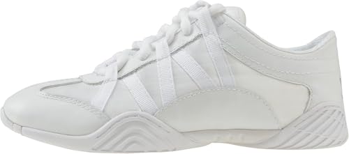 Nfinity Evolution White Cheer Shoes for Youth Girls – Breathable, High-Performance Sneakers for Cheerleading and Sports – Lightweight & Built to Last