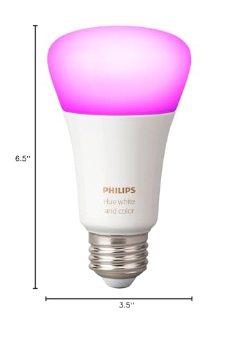 Philips Hue Premium Smart Bulbs, 16 Million Colors, for Most Lamps & Overhead Lights, Hub Required, Compatible with Alexa, Apple HomeKit and Google Assistant (2 Pack)