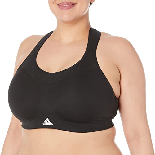 adidas womens Tlrd Impact Training High Support Sports Bra, Black/White, X-Small US