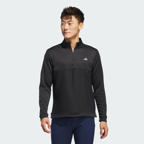 adidas Men's Ultimate365 Textured Quarter-Zip Top, SILPEB