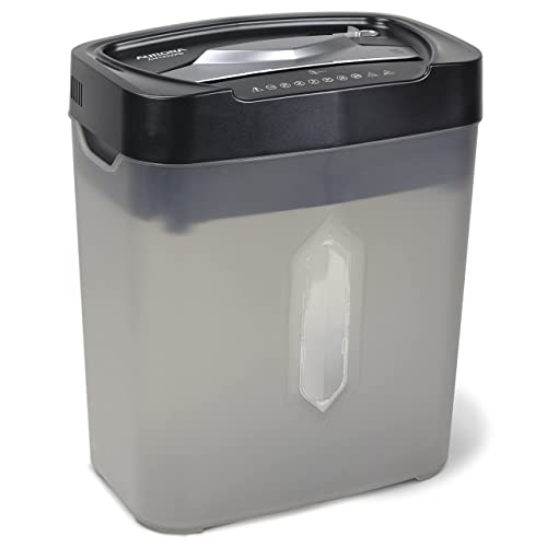 Aurora AU1232XB Anti-Jam 12-Sheet Crosscut Paper/Credit Card Shredder with 5.2-Gallon Wastebasket (Black/Semi Translucent Gray)