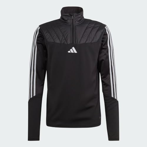 adidas Men's Tiro23 Club Winterized Top, Black/Halo Silver, X-Small