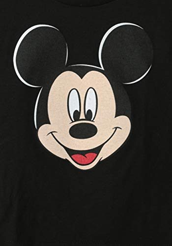 Disney Boys' Toddler Mickey Mouse Big Face Short Sleeve Tshirt, Black, 2T