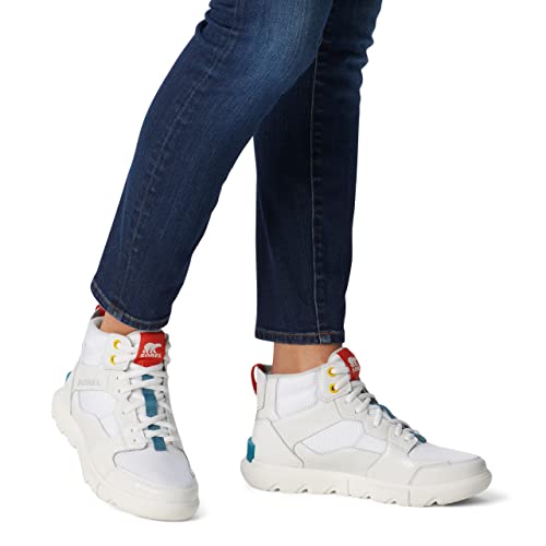 Sorel Women's Explorer II Sneaker Mid Waterproof Shoe - White, Moonstone - Size 6