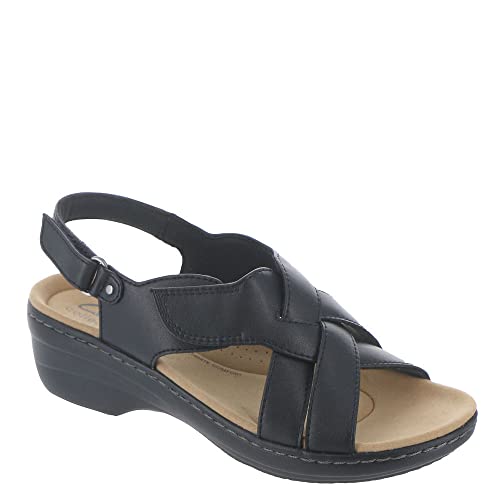 Clarks Women's Merliah Echo Heeled Sandal, Black Interest, 8