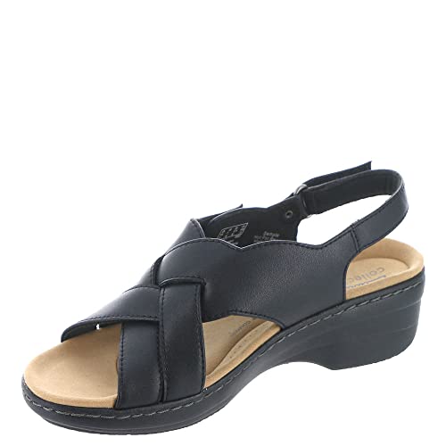 Clarks Women's Merliah Echo Heeled Sandal, Black Interest, 8