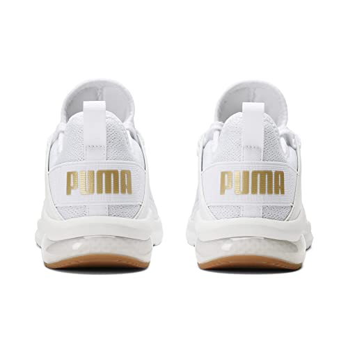 PUMA Womens Electron 2.0 Cross Trainer, LUSH WIDE PUMA Womens White-PUMA Womens Team Gold, 8