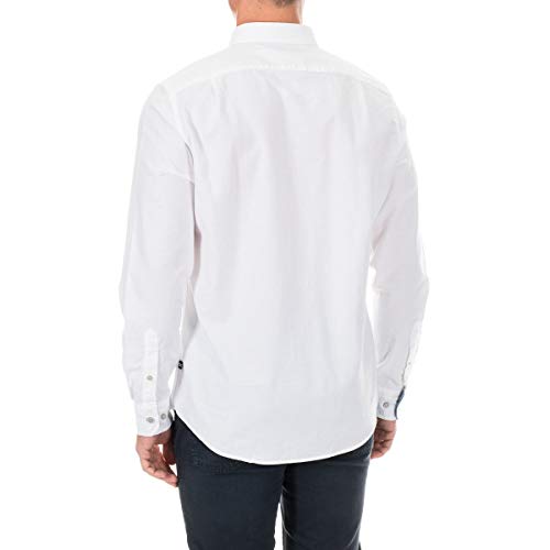 Nautica Men's Tall Long Sleeve Button Down Solid Oxford Shirt, White, 1X Big