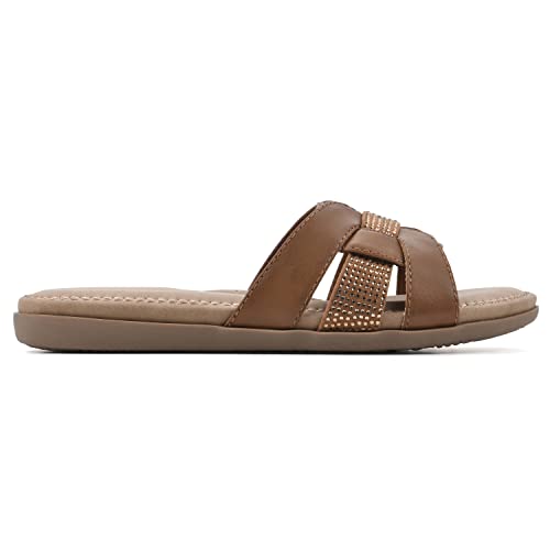 CLIFFS BY WHITE MOUNTAIN Women's Fredie Sandal, White/Multi/Sueded/Smooth, 11 M