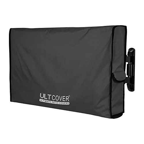 ULTCOVER Waterproof Outdoor TV Cover for 28-32 inch Outside Flat Screen Televisions with Mounts and Stands, Black