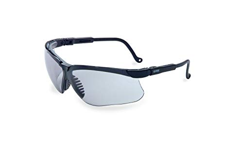 Uvex by Honeywell Genesis Safety Glasses with Uvextreme Anti-Fog Coating, Black Frame