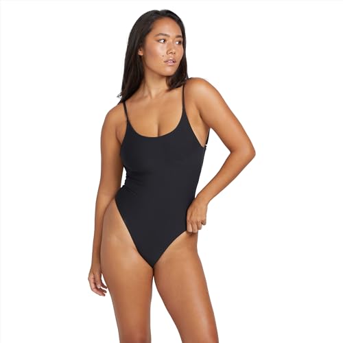 Volcom Women's Standard Simply Seamless One Piece Swimsuit, Black