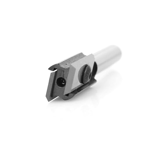 lnsert Carbide Straight Router Bits 1/4 Inch Shank, 2-Flute Straight Cut Router Bit, 1/2" Cut Dia, 3/4" Cutting Length, 2-Replacement Knife, Straight Bit for Dado Trimming Cutter